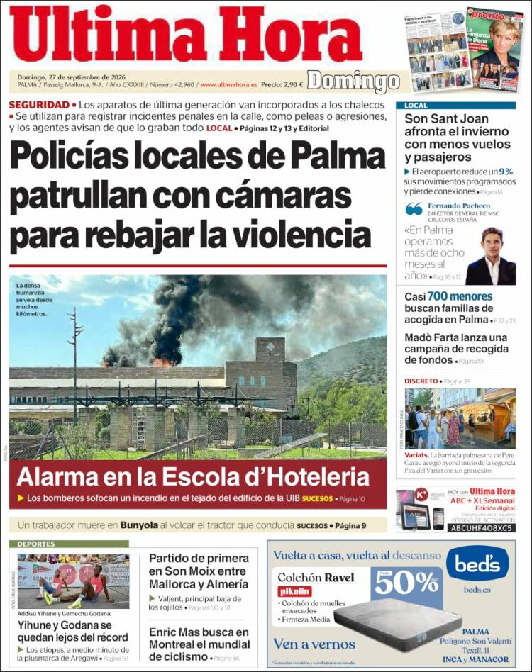 Portada de Última Hora (Espa&ntilde;a)