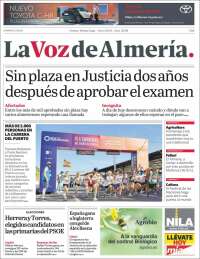 Portada de La Voz de Almería (Espa&ntilde;a)