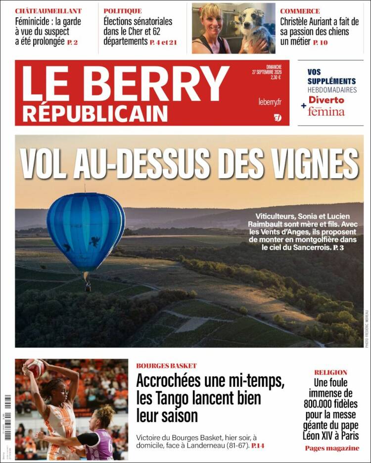 Portada de Berry Republicain (Francia)