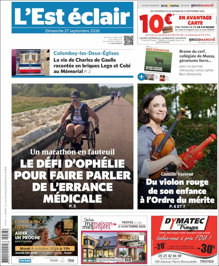Portada de L'Est Eclair (France)