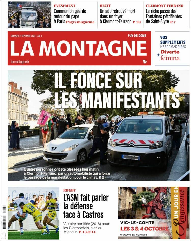 Portada de La Montagne (Francia)