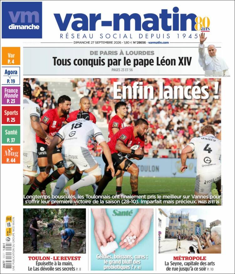 Portada de Var-Matin (Francia)