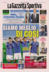 Portada de La Gazzetta dello Sport (Italia)