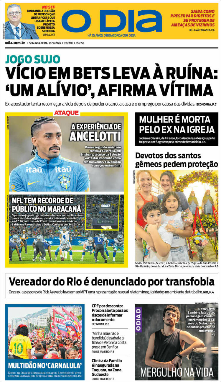 Portada de O Dia (Brasil)