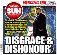 Portada de The Toronto Sun (Canada)