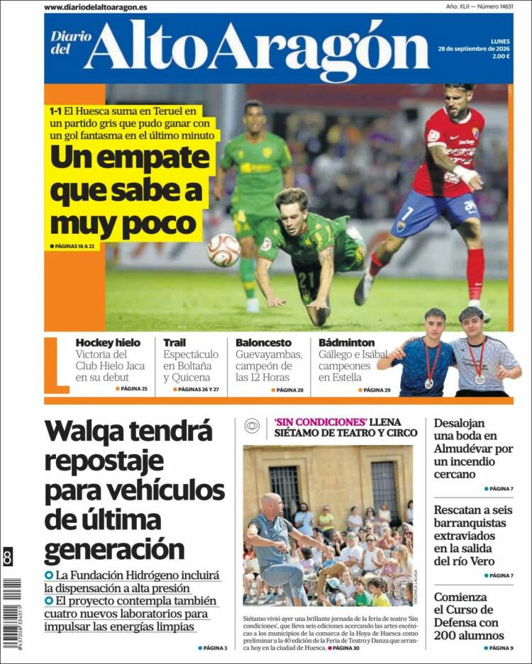 Portada de Diario del AltoAragón (Espa&ntilde;a)