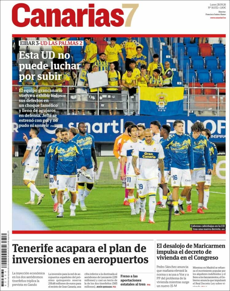 Portada de Canarias 7 (Espa&ntilde;a)