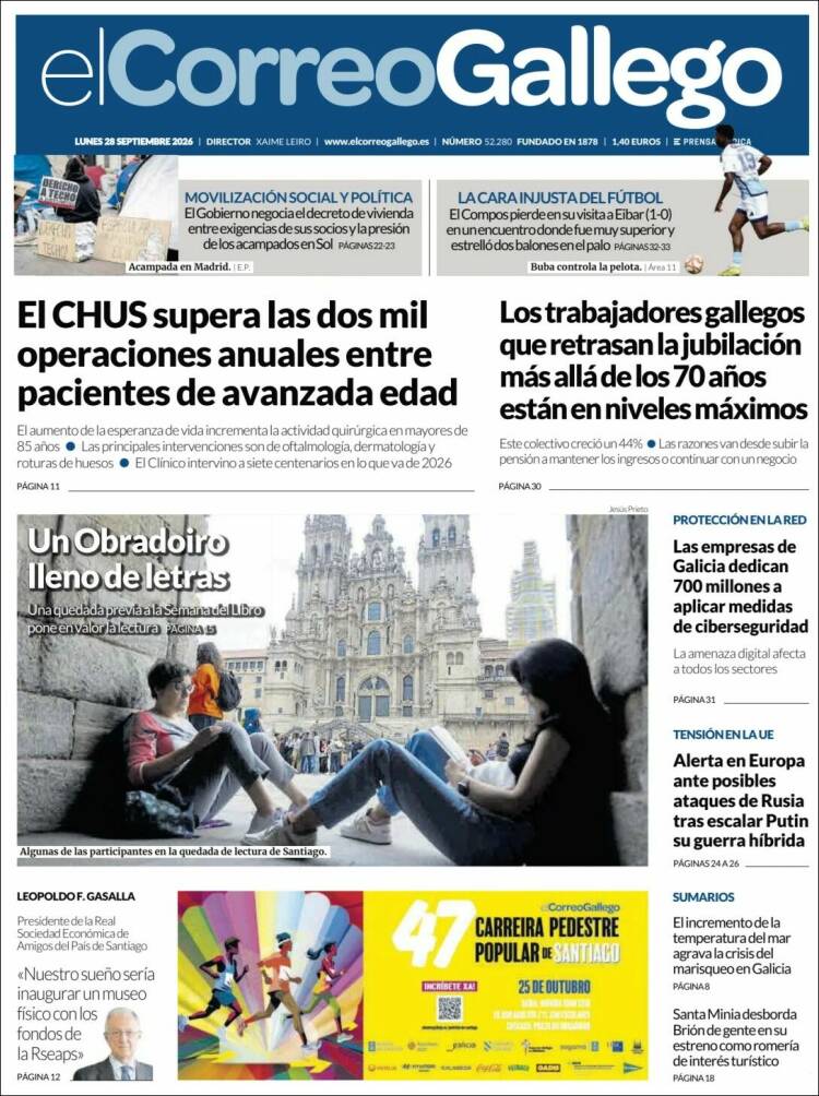 Portada de El Correo Gallego (Espa&ntilde;a)