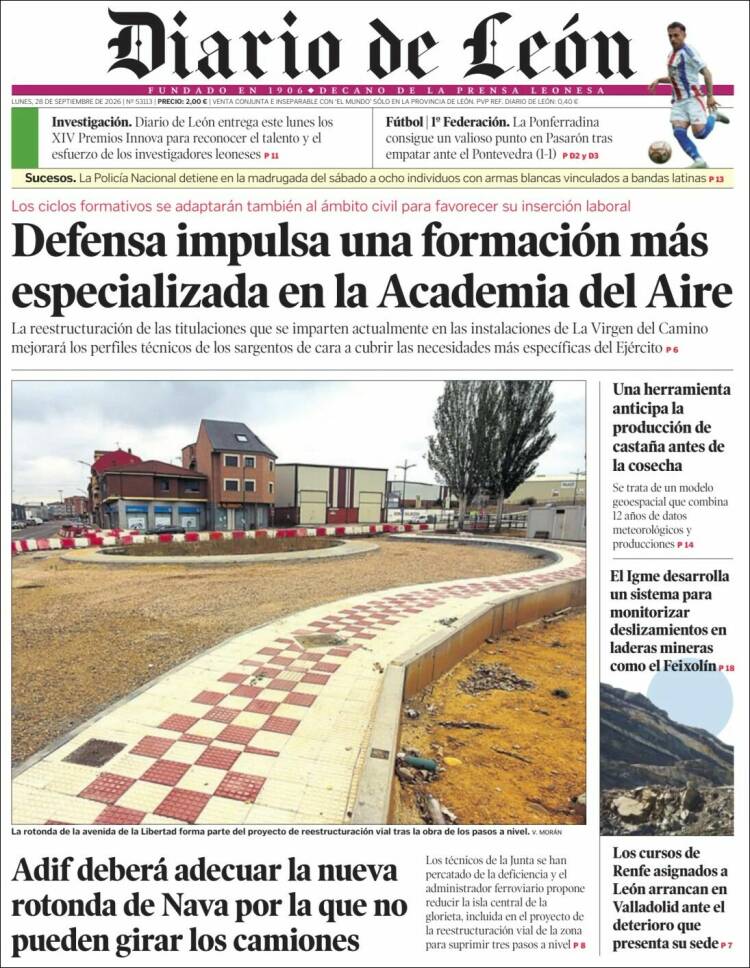 Portada de Diario de León (Espa&ntilde;a)