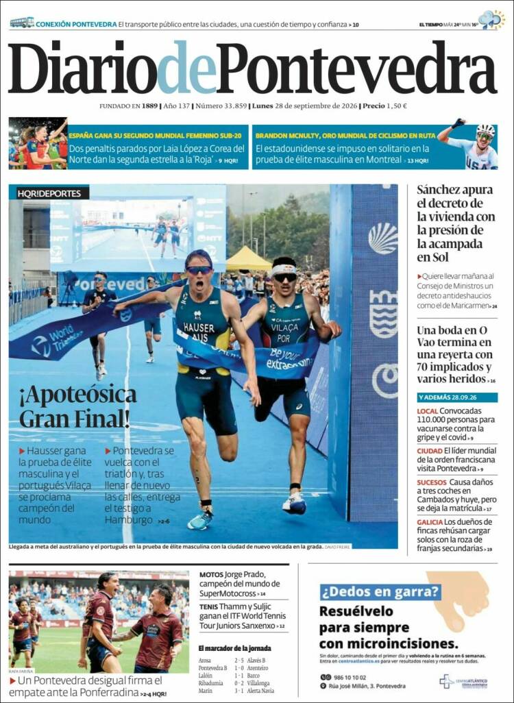 Portada de Diario de Pontevedra (Espa&ntilde;a)