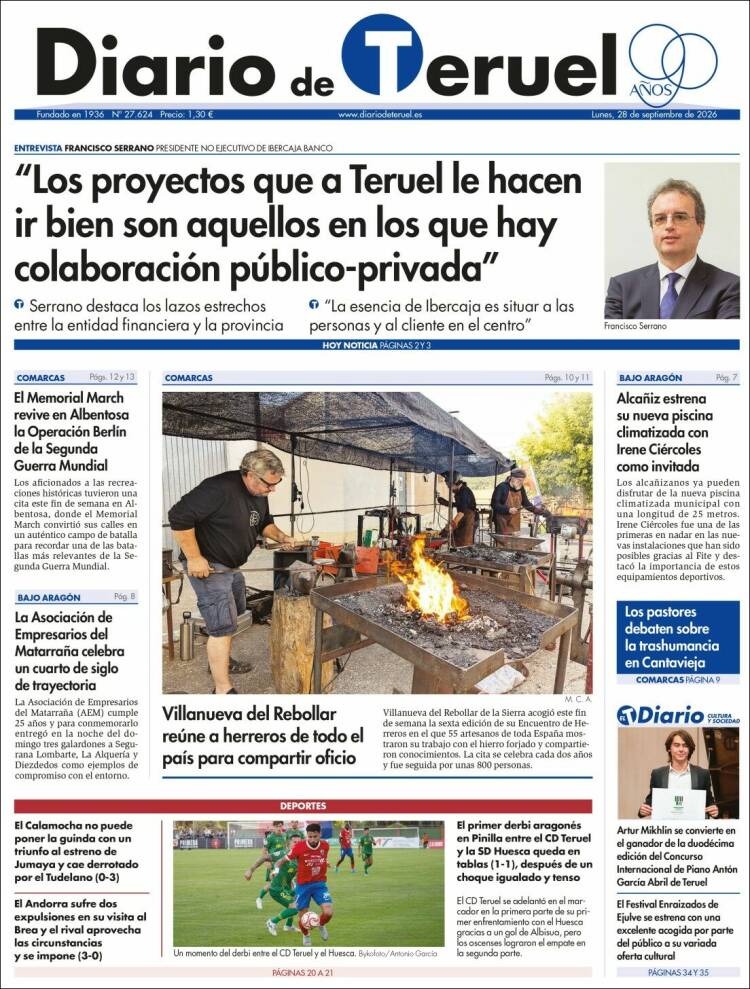 Portada de Diario de Teruel (Espa&ntilde;a)