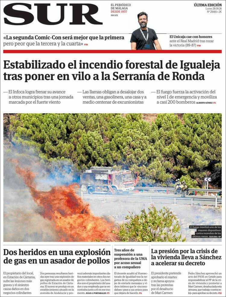 Portada de Diario el Sur (Espa&ntilde;a)