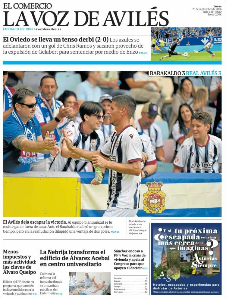 Portada de El Comercio - Avilés (Espa&ntilde;a)