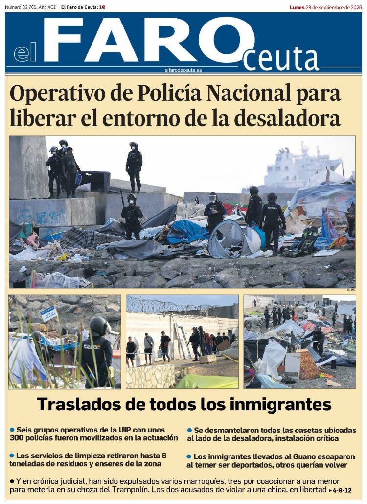 Portada de El Faro de Ceuta (Espa&ntilde;a)