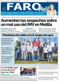 Portada de El Faro de Melilla (Espa&ntilde;a)