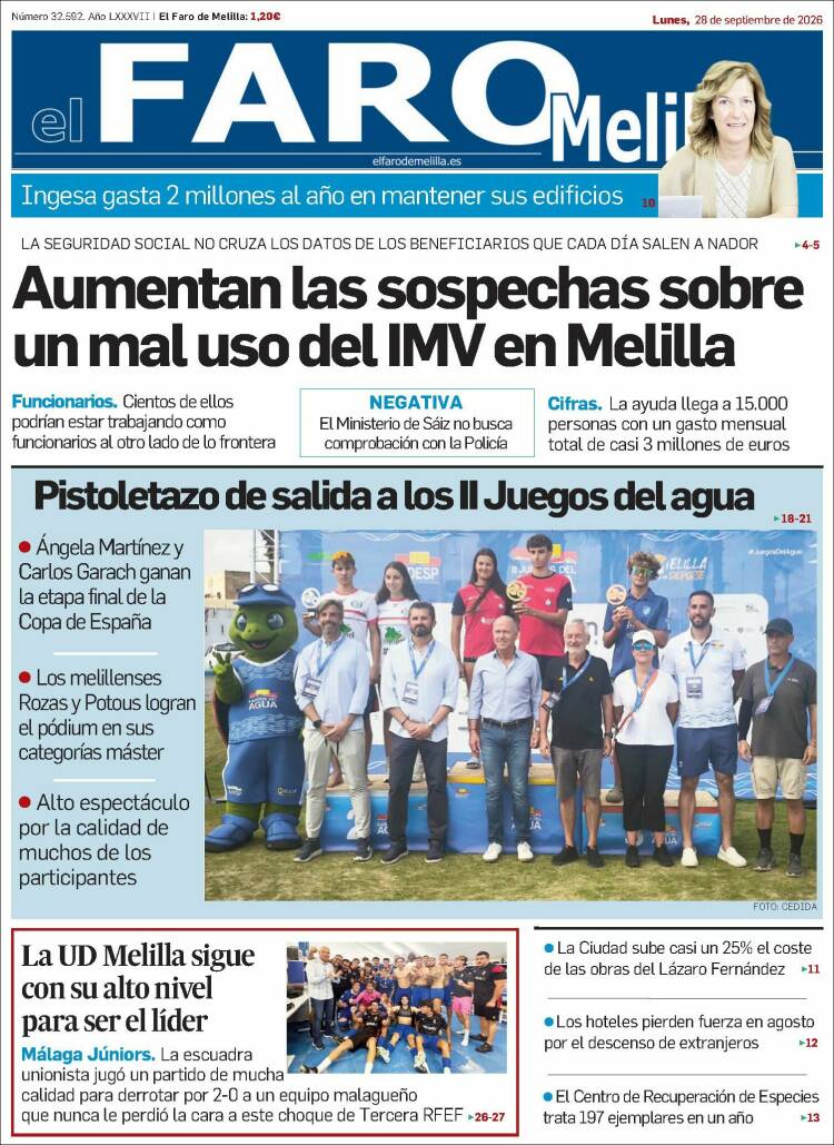 Portada de El Faro de Melilla (Espa&ntilde;a)