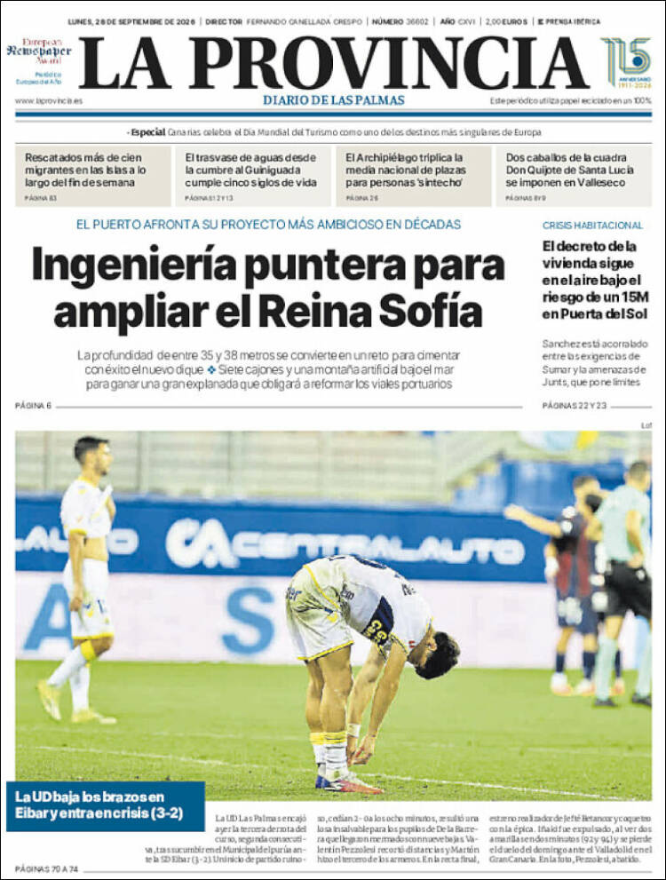 Portada de La Provincia (Espa&ntilde;a)