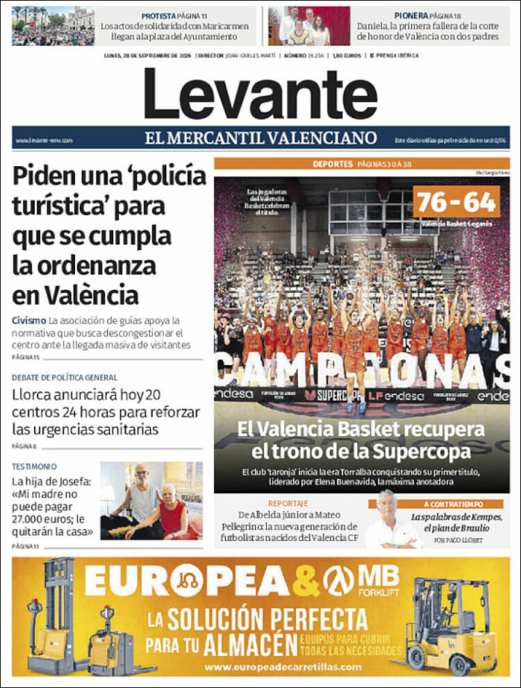 Portada de Levante (Spain)
