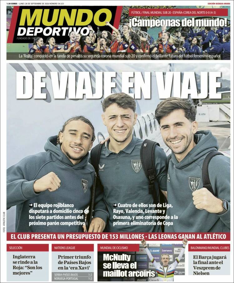 Portada de Mundo Deportivo Bizkaia (Espa&ntilde;a)