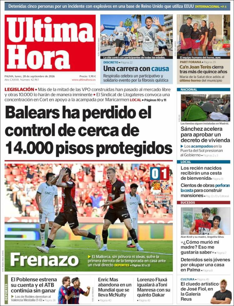 Portada de Última Hora (Espa&ntilde;a)