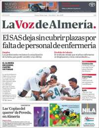Portada de La Voz de Almería (Espa&ntilde;a)