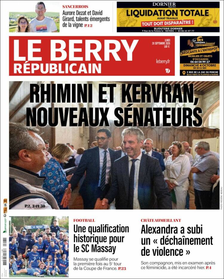 Portada de Berry Republicain (Francia)