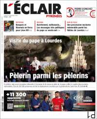 Portada de L'Eclair des Pyrénées (Francia)