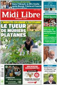 Portada de Midi Libre (Francia)