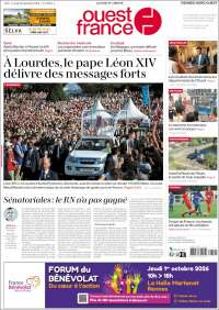 Portada de Ouest France (Francia)