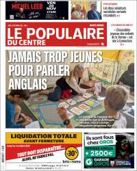 Portada de Le Populaire du Centre (Francia)