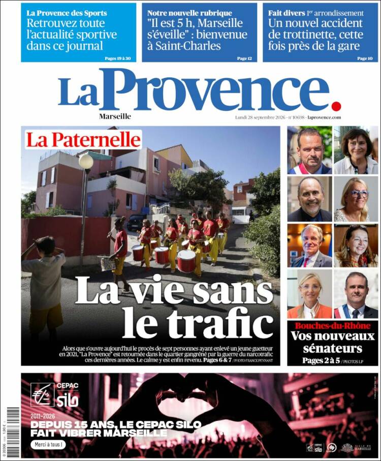 Portada de La Provence (Francia)