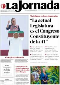 Portada de La Jornada (Mexico)