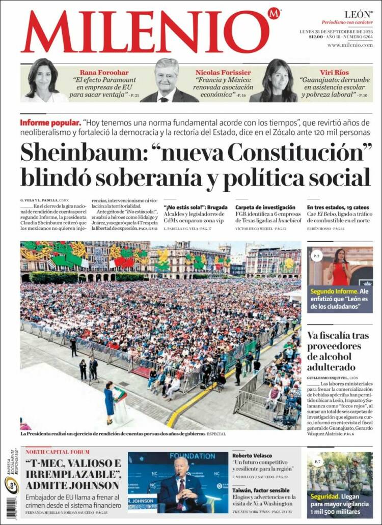 Portada de Milenio de León (M&eacute;xico)