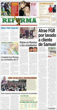 Portada de Reforma (Mexico)