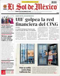Portada de El Sol de México (Mexico)