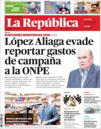 Portada de La Republica (Peru)