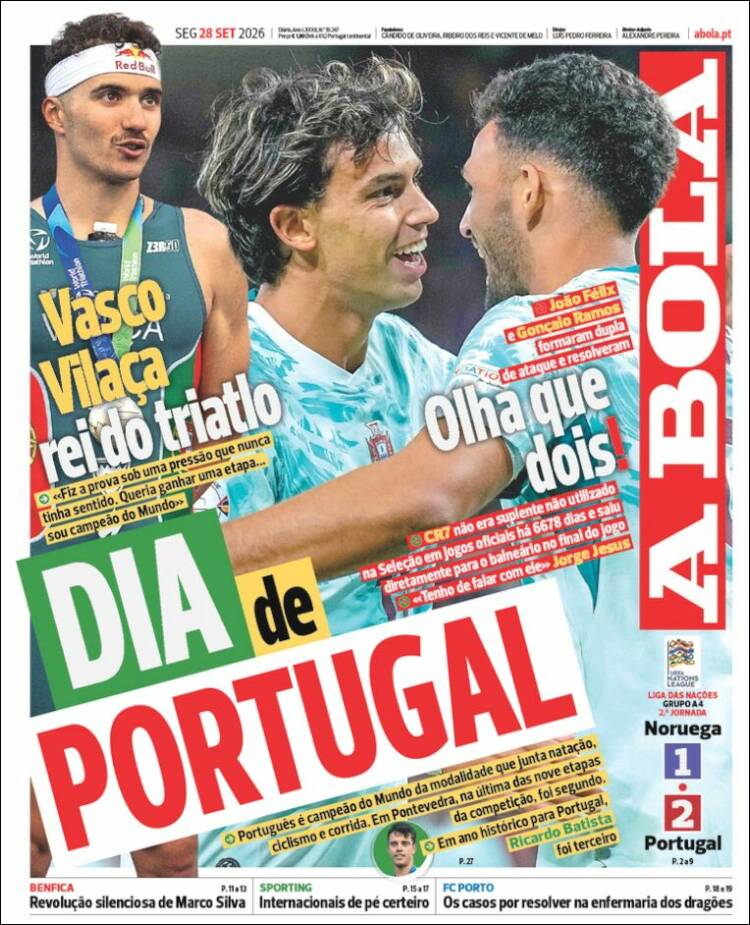 Portada de A Bola (Portugal)