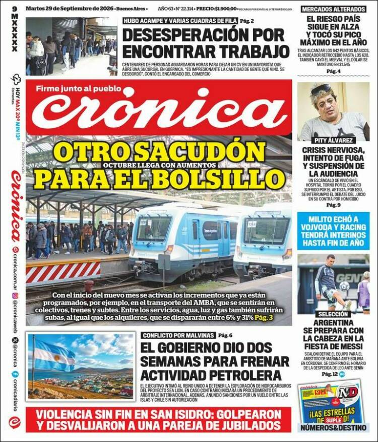 Portada de La Voz del Chaco (Argentina)