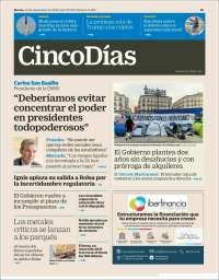 Portada de Cinco Días (Espa&ntilde;a)