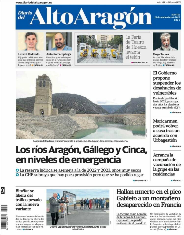 Portada de Diario del AltoAragón (Espa&ntilde;a)