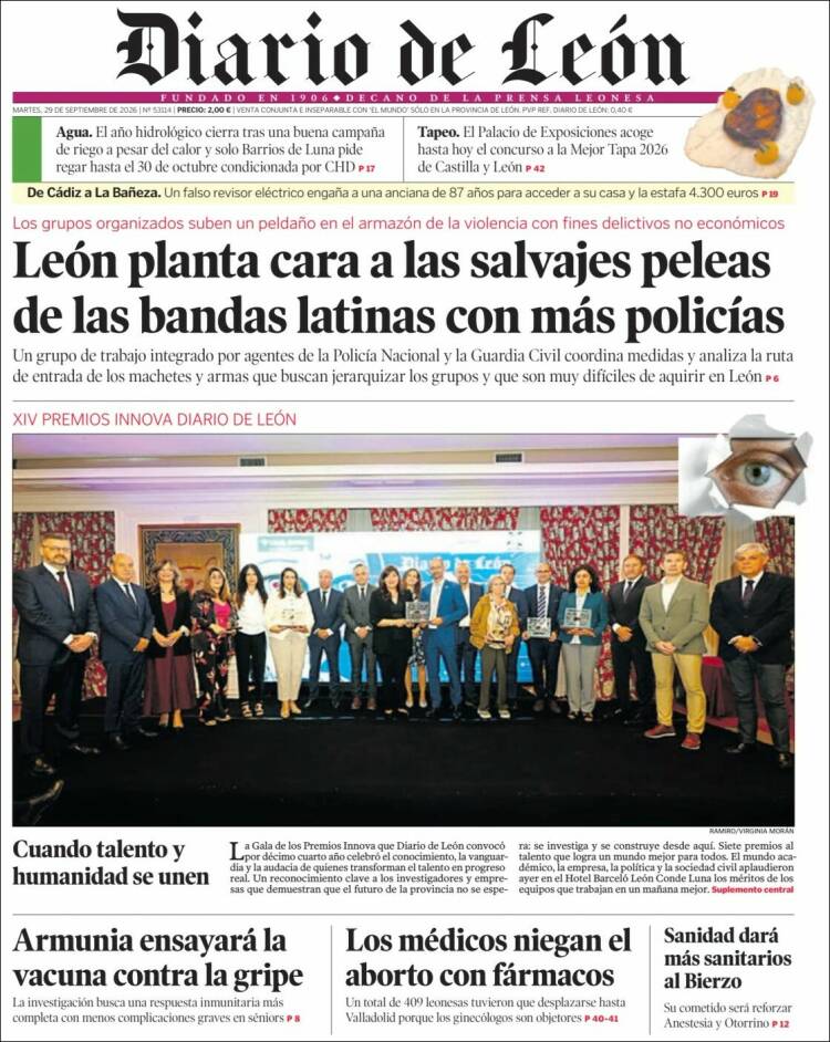 Portada de Diario de León (Espa&ntilde;a)
