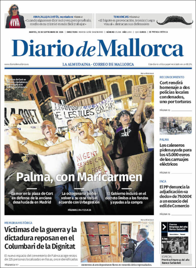 Portada de Diario de Mallorca (Espa&ntilde;a)