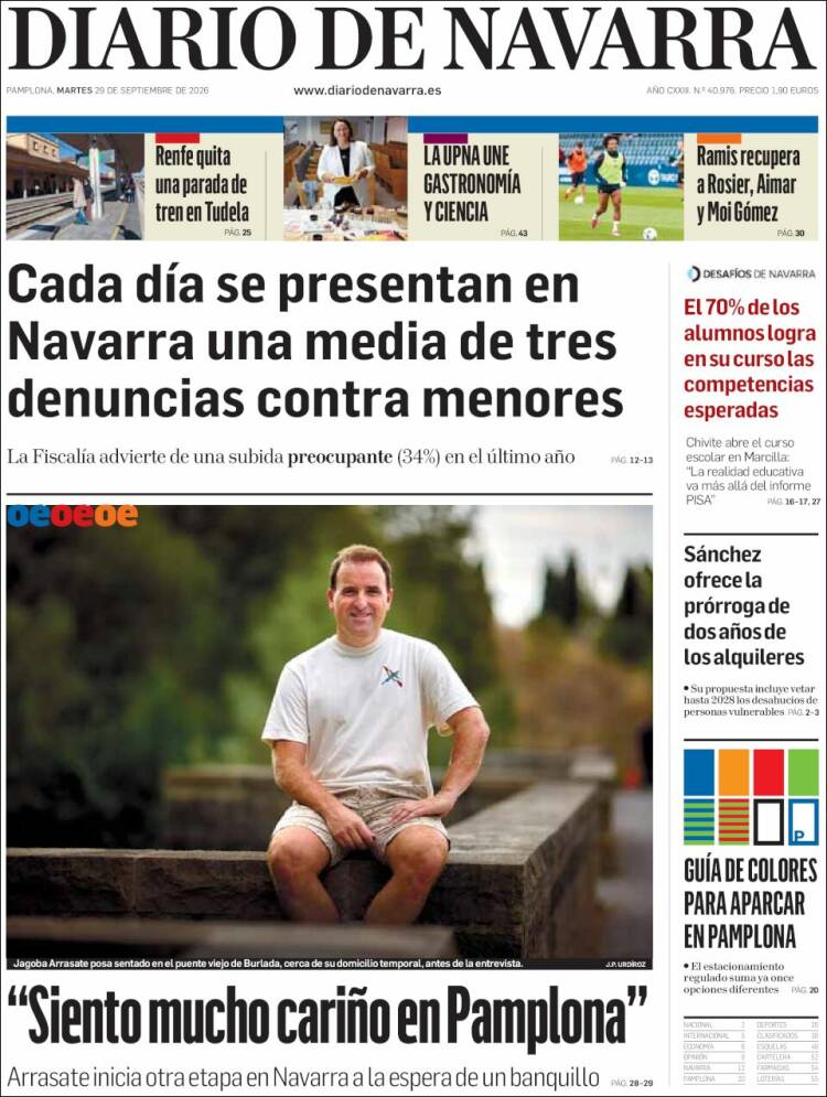 Portada de Diario de Navarra (Espa&ntilde;a)