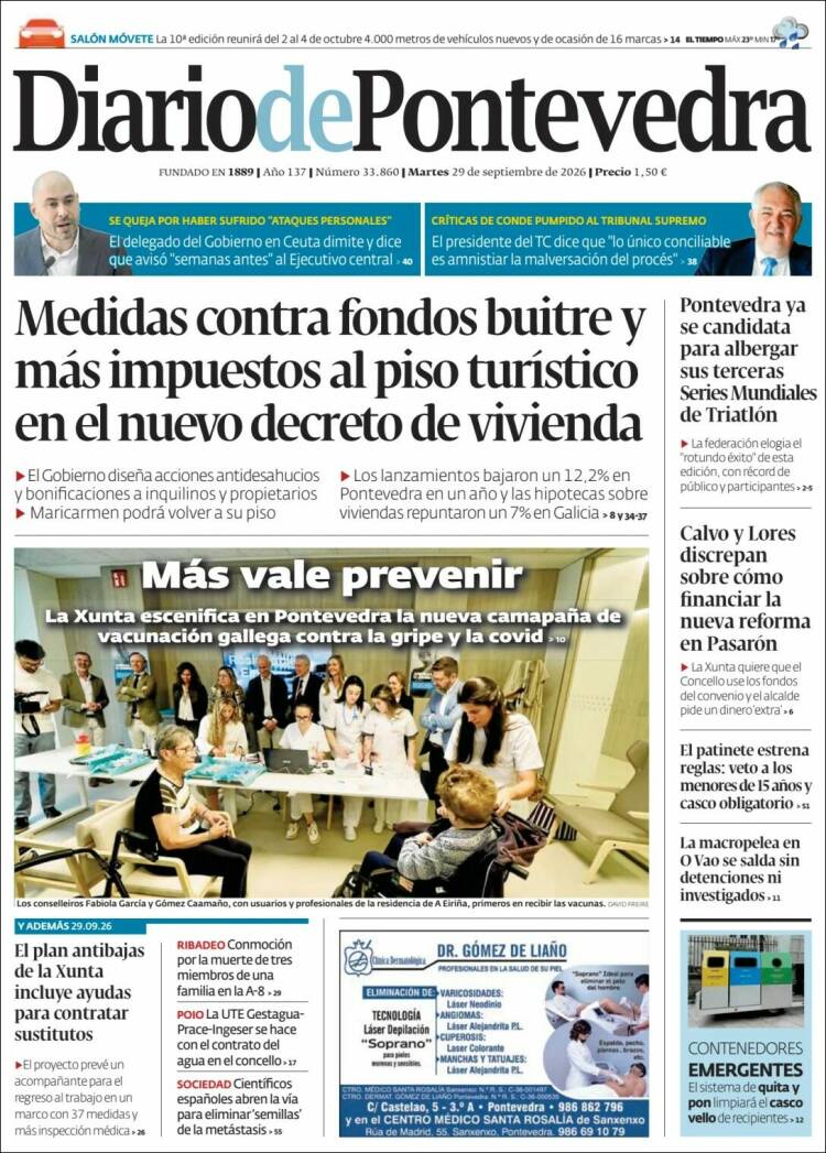 Portada de Diario de Pontevedra (Espa&ntilde;a)