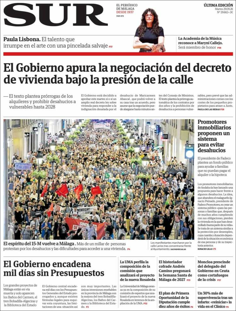 Portada de Diario el Sur (Espa&ntilde;a)