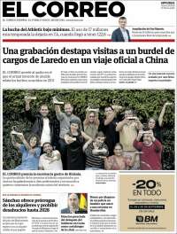 Portada de El Correo - Guipuzcoa (Espa&ntilde;a)