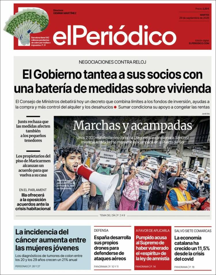 Portada de El Periódico (Espa&ntilde;a)