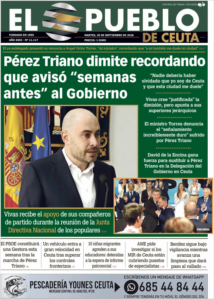 Portada de El Pueblo de Ceuta (Espa&ntilde;a)