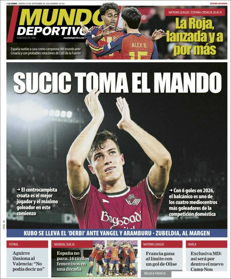 Portada de Mundo Deportivo Gipuzkoa (Espa&ntilde;a)