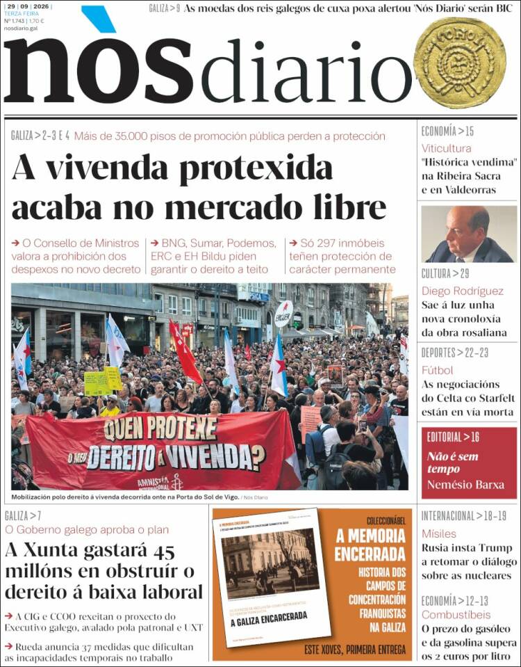 Portada de Nòs Diario (Espa&ntilde;a)